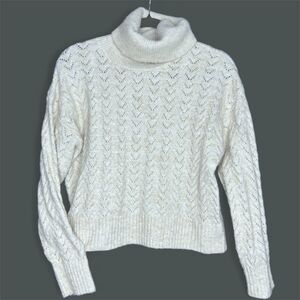 Old Navy Granola Girl Cream Turtleneck Sweater